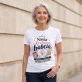 Koszulka Damska Biała Na Dzień Babci Prezent Dla Babci Kobiety: Babcine Ciepło