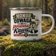 Kubek Emaliowany Na Przysięgę Wojskową Prezent Dla Żołnierza Mężczyzny: Honor I Kawa