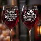 Dwa Kieliszki Do Wina Dla Rodziców Prezent Dla Pary: Mama I Tata Dwa Kieliszki Do Wina Dla Rodziców Prezent Dla Pary: Mama I Tata