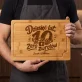 Deska Do Krojenia z Grawerem Na 10 Rocznicę Ślubu Prezent Dla Pary: Dziesięć Lat, Zero