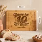 Deska Do Krojenia z Grawerem Na 10 Rocznicę Ślubu Prezent Dla Pary: Dziesięć Lat, Zero