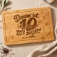 Deska Do Krojenia z Grawerem Na 10 Rocznicę Ślubu Prezent Dla Pary: Dziesięć Lat, Zero