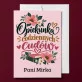 Kartka Personalizowana Dla Wychowawczyni Prezent Dla Kobiety: Opiekunka Codziennych Kartka Personalizowana Dla Wychowawczyni Prezent Dla Kobiety: Opiekunka Codziennych