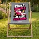 Leżak Z Nadrukiem Dla Córki Dorosłej Prezent Dla Kobiety: Córka Dorosła. Ja Leżak Z Nadrukiem Dla Córki Dorosłej Prezent Dla Kobiety: Córka Dorosła. Ja