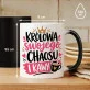 Kubek Z Nadrukiem Na Gwiazdkę Prezent Dla Kobiety: Królowa Chaosu I Kawy Kubek Z Nadrukiem Na Gwiazdkę Prezent Dla Kobiety: Królowa Chaosu I Kawy