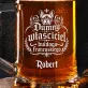 Kufel Personalizowany z Grawerem Dla Właściciela Buldoga Francuskiego Prezent Dla Mężczyzny: Szlachetny Emblemat
