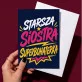 Kartka z Życzeniami Dla Starszej Siostry Dla Kobiety: Siostra Superbohaterka Kartka z Życzeniami Dla Starszej Siostry Dla Kobiety: Siostra Superbohaterka