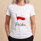 Koszulka Damska Biała Dla Kobiety Prezent Dla Kobiety: Polska