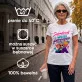 Koszulka Damska Biała Dla 70 Latki Prezent Na 70 Urodziny Dla Kobiety: Retro Neonowa Radość