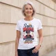 Koszulka Damska Biała Na Dzień Matki Prezent Dla Mamy Kobiety: Typograficzna Supermama