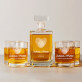  fingerprints - Zestaw Grawerowana Karafka 0,7 i Szklanki Do Whisky