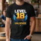 Koszulka Męska Na 18 Urodziny Prezent Dla Mężczyzny: Level 18