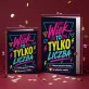 Kartka z Życzeniami Dla Seniora Dla Mężczyzny: Neonowy Humor Seniora