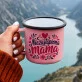 Kubek Emaliowany Dla Mamy Prezent Na Dzień Mamy Dla Kobiety: Matczyna Elegancja Kubek Emaliowany Dla Mamy Prezent Na Dzień Mamy Dla Kobiety: Matczyna Elegancja