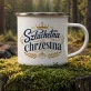 Kubek Emaliowany Dla Chrzestnej Prezent Dla Kobiety: Szlachetny Emblemat Kubek Emaliowany Dla Chrzestnej Prezent Dla Kobiety: Szlachetny Emblemat