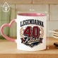 Kubek Z Nadrukiem Na 40 Urodziny Kobiety Prezent Na 40 Urodziny Dla Kobiety: Legendarna Klasa Kubek Z Nadrukiem Na 40 Urodziny Kobiety Prezent Na 40 Urodziny Dla Kobiety: Legendarna Klasa