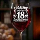 Kieliszek Do Wina Na 18Stke Prezent Dla Kobiety: Legalnie Piękna 18