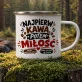 Kubek Emaliowany Dla Niej Prezent Na Walentynki Dla Kobiety: Królowa Kawy Kubek Emaliowany Dla Niej Prezent Na Walentynki Dla Kobiety: Królowa Kawy