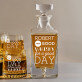 Good Day - Zestaw Grawerowana Karafka I Szklanki Do Whisky Good Day - Zestaw Grawerowana Karafka I Szklanki Do Whisky