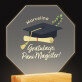 Gratulacje pani magister - Wydruk na szkle akrylowym led ośmiokąt