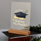 Gratulacje pani magister - Wydruk na szkle akrylowym z podstawką