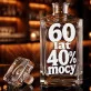Karafka Do Wódki z Grawerem Na 60 Urodziny Prezent: 60 Lat 40% Mocy