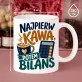 Różowy Zestaw Prezentowy Dla Księgowej Dla Kobiety: Najpier Kawa Potem Bilans