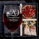 Zestaw Prezenowy Z Kieliszkiem Do Wina Na 20 Rocznicę Ślubu: 20 Lat Miłości Zestaw Prezenowy Z Kieliszkiem Do Wina Na 20 Rocznicę Ślubu: 20 Lat Miłości