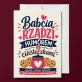 Kartka z Życzeniami Dla Babci Na Dzień Babci Dla Kobiety: Królowa Ciasteczek