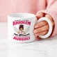 Kubek Z Okrągłym Uchem Dla Kobiety Prezent Dla Kobiety: Anioł Z Rogami Kubek Z Okrągłym Uchem Dla Kobiety Prezent Dla Kobiety: Anioł Z Rogami