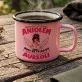Kubek Emaliowany Dla Kobiety Prezent Dla Kobiety: Anioł Z Rogami Kubek Emaliowany Dla Kobiety Prezent Dla Kobiety: Anioł Z Rogami