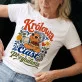Koszulka Damska Biała Na Dzień Babci Prezent Dla Babci Kobiety: Śródziemnomorski Retro Urok