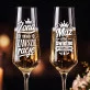 Dwa Kieliszki Do Szampana Na Wesele Prezent Dla Pary Młodej Pary: Para Z Humorem