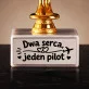 Statuetka Z Grawerem Na Rocznicę Ślubu Prezent Na Walentynki Dla Pary: Dwa Serca, Jeden Pilot