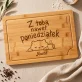 Deska Do Krojenia z Grawerem Dla Koleżanki Prezent Dla Kobiety: Z Tobą Nawet Poniedziałek Deska Do Krojenia z Grawerem Dla Koleżanki Prezent Dla Kobiety: Z Tobą Nawet Poniedziałek