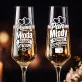 Dwa Kieliszki Do Szampana Dla Pary Młodej Prezent Na Ślub Dla Pary: Duet Nowożeńców Dwa Kieliszki Do Szampana Dla Pary Młodej Prezent Na Ślub Dla Pary: Duet Nowożeńców