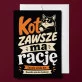 Kartka z Życzeniami Dla Miłośnika Kotów Dla Mężczyzny: Koci Szef Domu