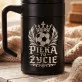 Kubek Termiczny Z Grawerem Dla Fana Piłki Nożnej Prezent Dla Mężczyzny: Piłka To Życie