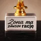 Statuetka Z Grawerem Dla Żony Prezent Na Rocznicę Ślubu Dla Kobiety: Żona Ma Zawsze Rację