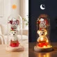 Wieczna Róża z Misiem Dla 70 Latki Prezent Na 70 Urodziny Dla Kobiety: Chibi Wieczna Róża
