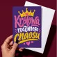 Kartka z Życzeniami Dla Siostry Dla Kobiety: Królowa Domowego Chaosu Kartka z Życzeniami Dla Siostry Dla Kobiety: Królowa Domowego Chaosu