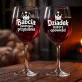 Dwa Kieliszki Do Wina Na Dzień Babci i Dziadka Prezent Dla Babci i Dziadka Pary: Kawaii Dziadkowie