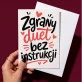 Kartka z Życzeniami Na Rocznicę Związku Na Walentynki Dla Pary: Duet Bez Instrukcji