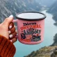 Kubek Emaliowany Dla Podróżniczki Prezent Dla Kobiety: Podróżniczka Retro Kubek Emaliowany Dla Podróżniczki Prezent Dla Kobiety: Podróżniczka Retro