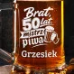 Kufel Personalizowany z Grawerem Dla Brata Na 50 Urodziny Prezent: Półwiekowy Mistrz Piwa