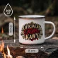 Kubek Emaliowany Na Mikołajki Prezent Dla Mężczyzny: Kawowy Gentleman Kubek Emaliowany Na Mikołajki Prezent Dla Mężczyzny: Kawowy Gentleman