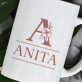 Inicjał imię floral - kubek personalizowany