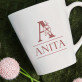 Inicjał imię floral - kubek personalizowany