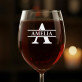 Inicjał z imieniem - Zestaw kieliszek do wina i szklanka do whisky