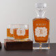 Inicjał - Zestaw Grawerowana Karafka I Szklanki Do Whisky